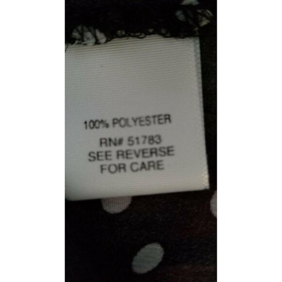 Maurices Women’s Black & White Polka Dot Dolman Sleeve Blouse Size Large - Picture 8 of 12